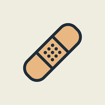 a drawing of a bandaid