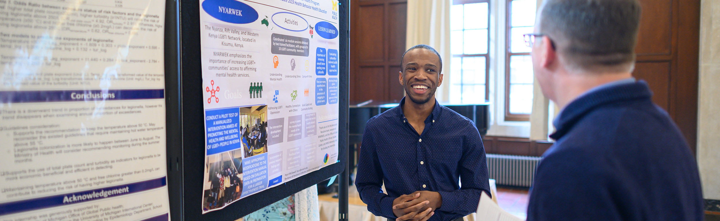 student at poster session