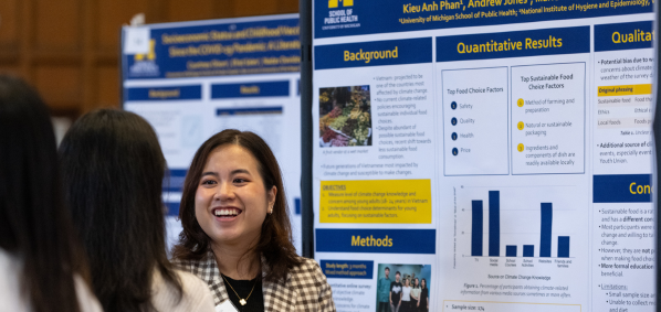 Kieu Ahn Phan presenting her research poster