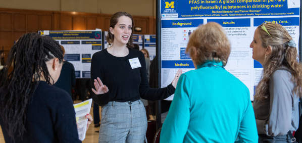 Rachael Brooks presenting a poster