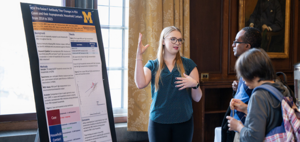 Kalee Rumfelt presenting a poster