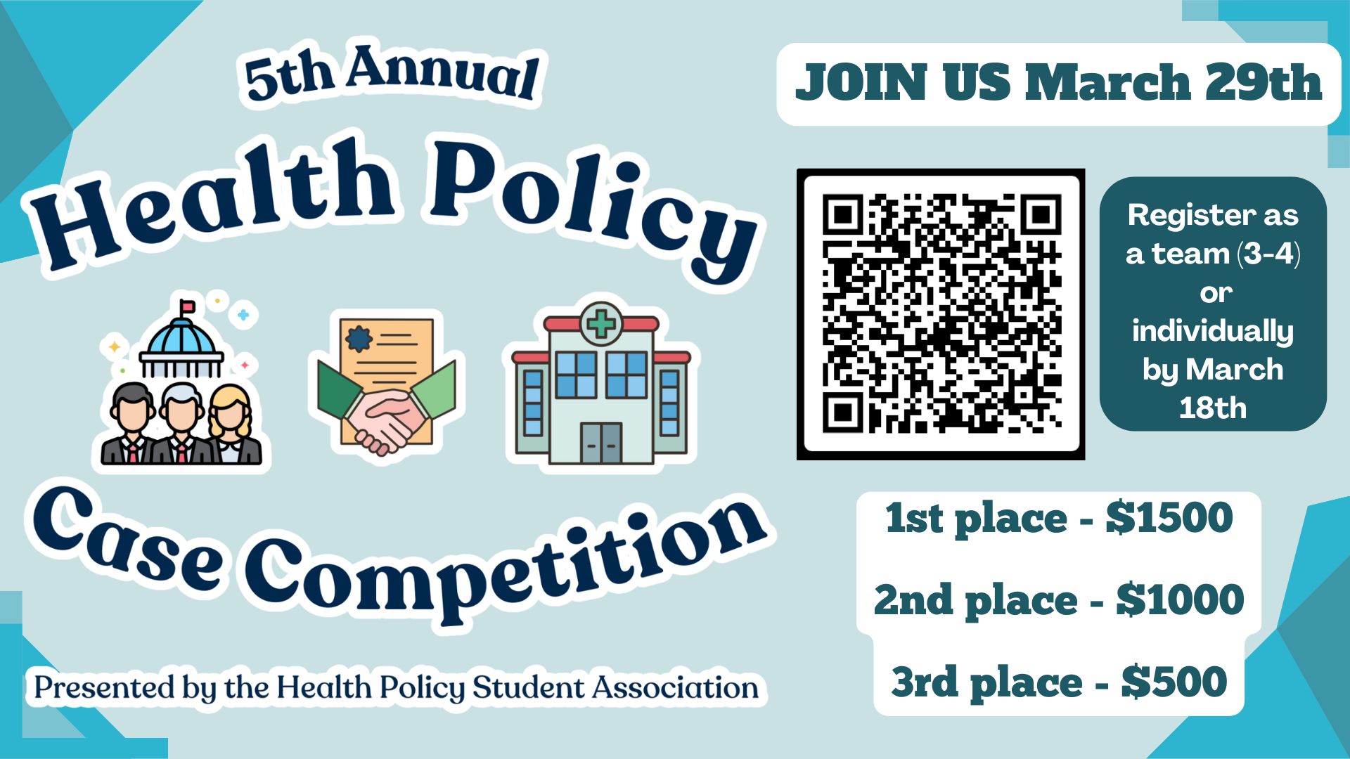 Event Flyer for 5th Annual Health Policy Case Competition