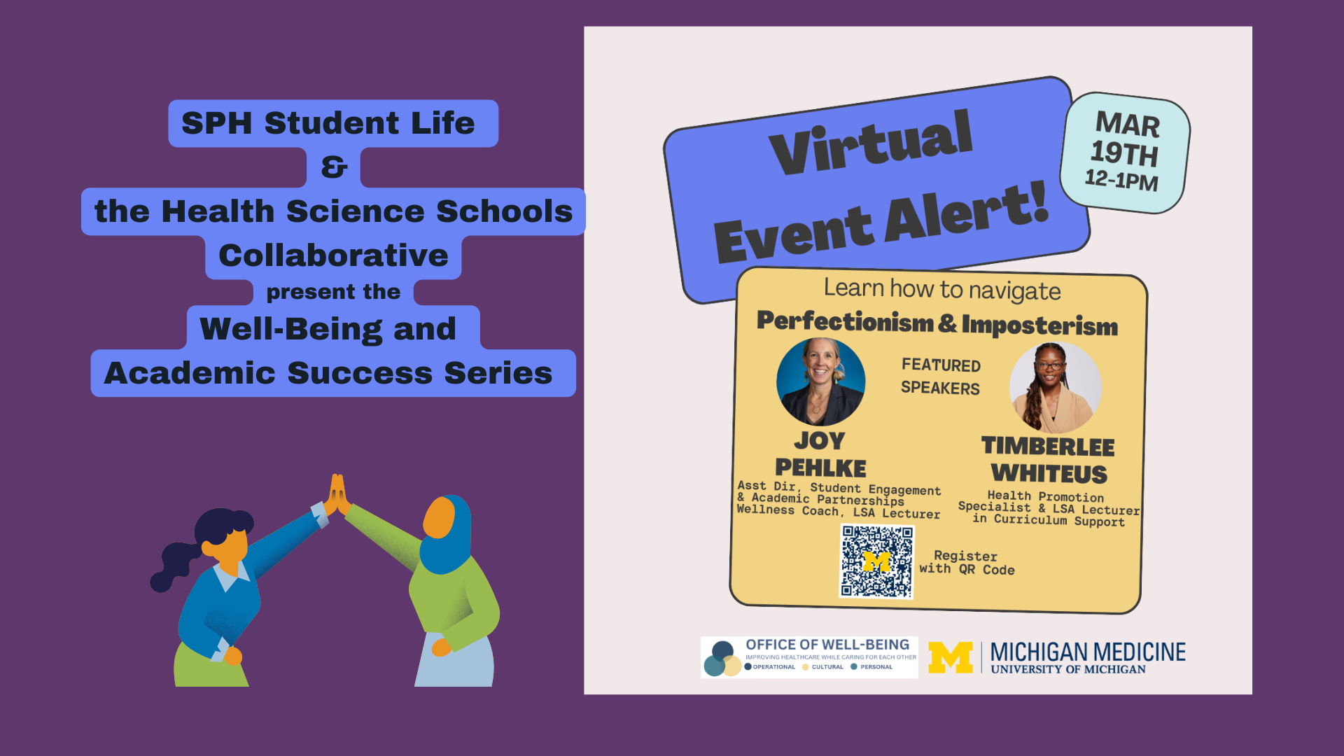 Event Flyer for Learn how to Navigate Perfectionism and Imposterism