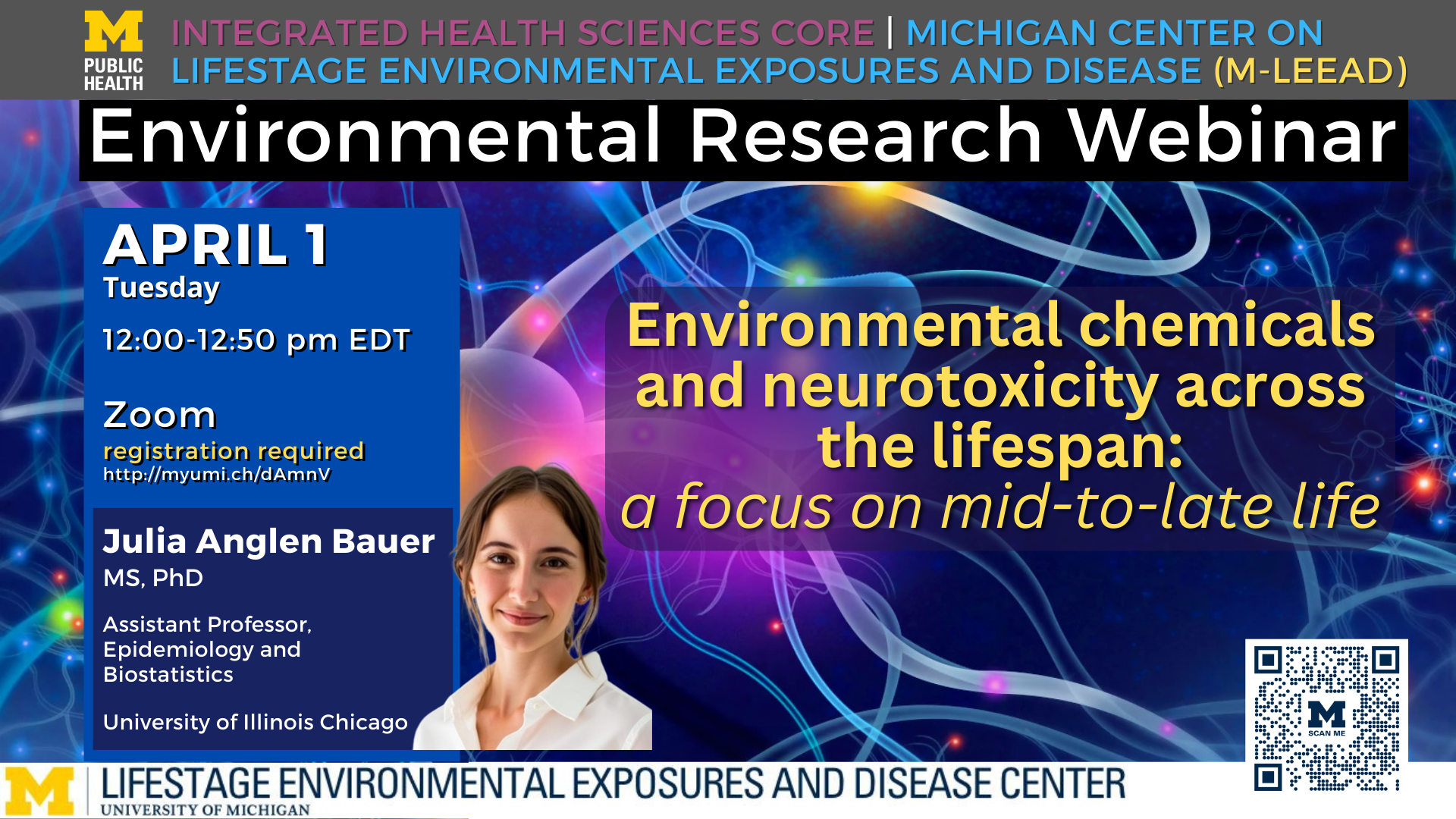 Event Flyer for Environmental chemicals and neurotoxicity across the lifespan: a focus on mid-to-late life