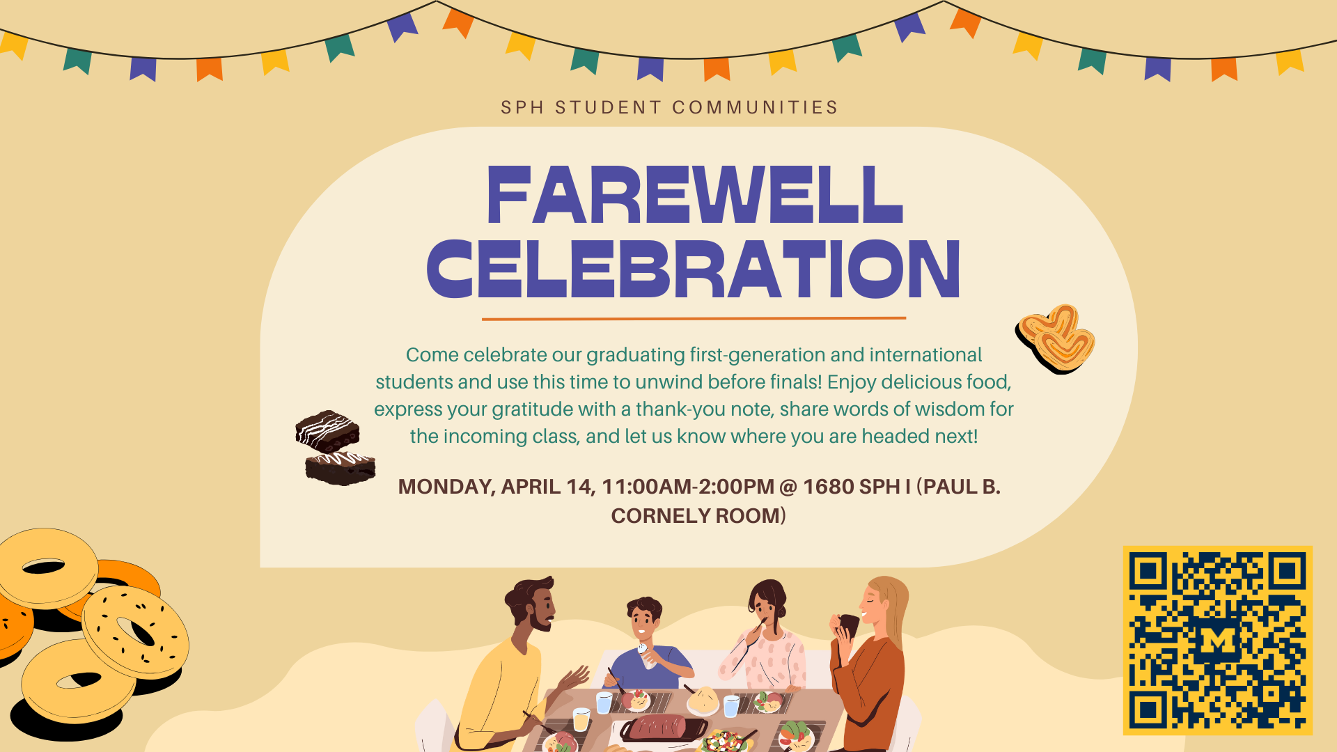Event Flyer for SPH Student Communities Farewell Celebration