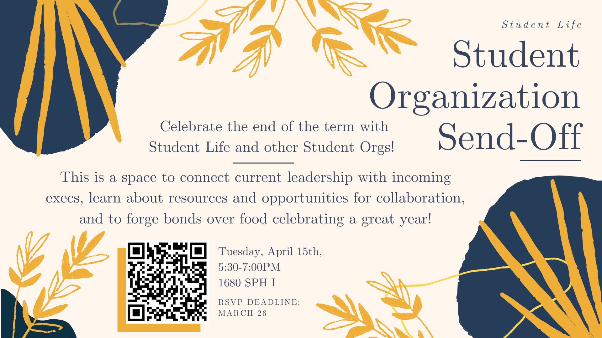 Event Flyer for Student Organization Send-Off