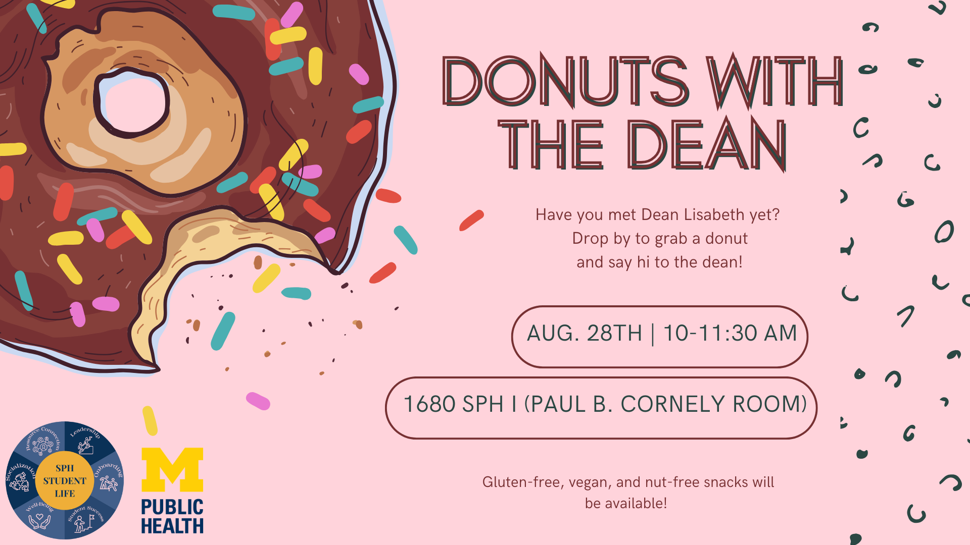 Event Flyer for Donuts with the Dean