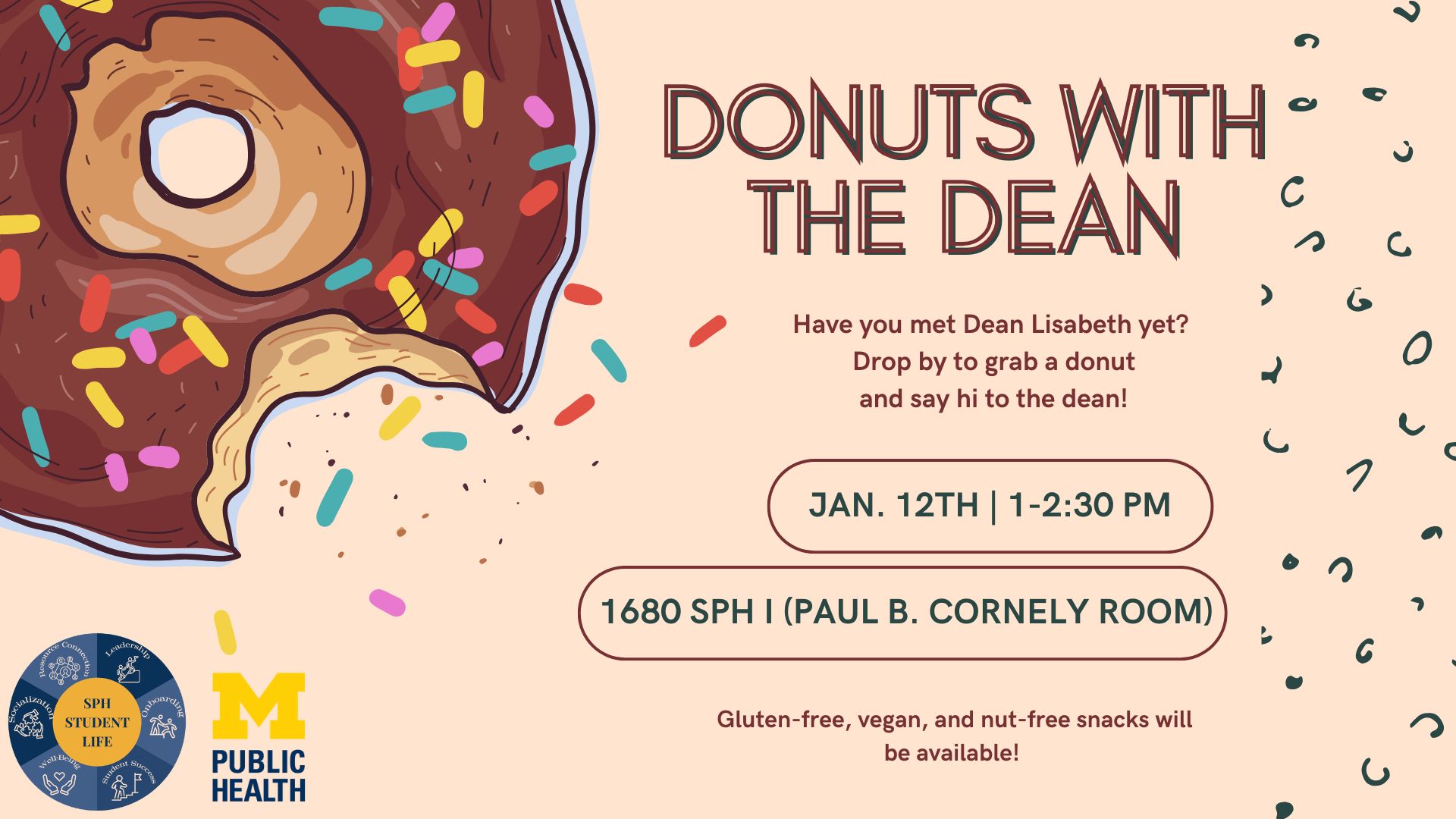 Event Flyer for Donuts with the Dean