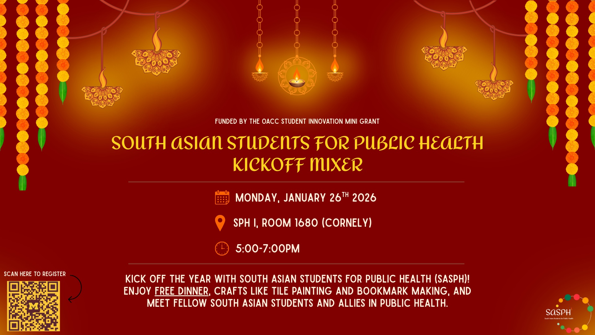Event Flyer for SASPH Kickoff Mixer