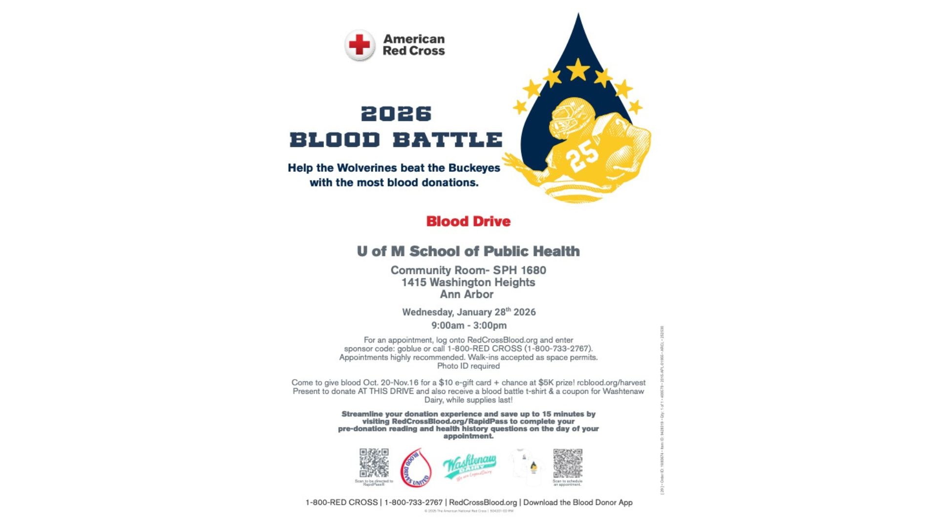 Event Flyer for 2026 Winter Blood Drive