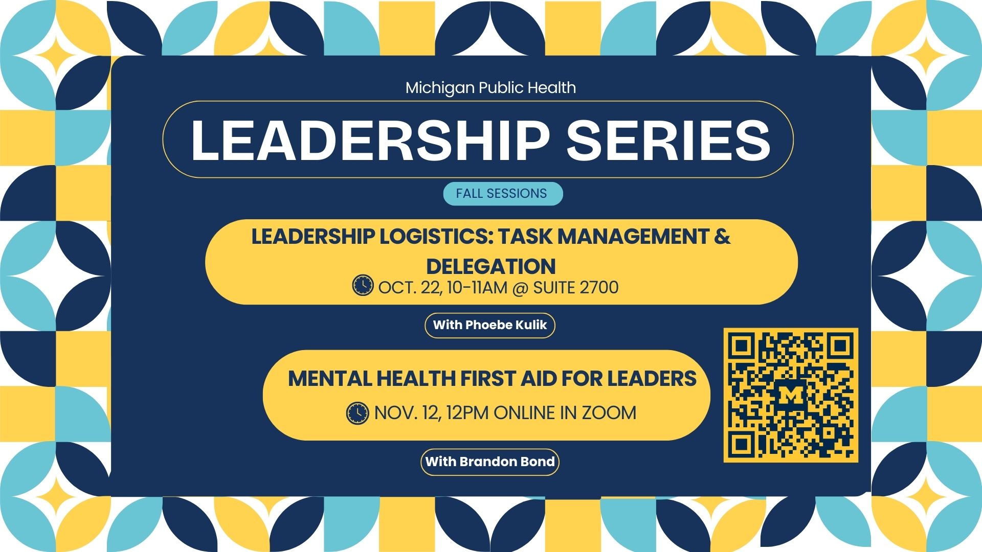 Event Flyer for Mental Health First Aid for Leaders