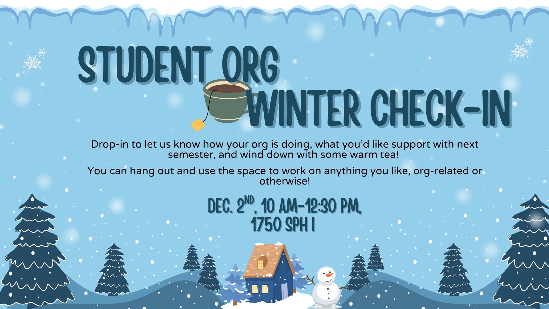 Event Flyer for Student Org Winter Check-In