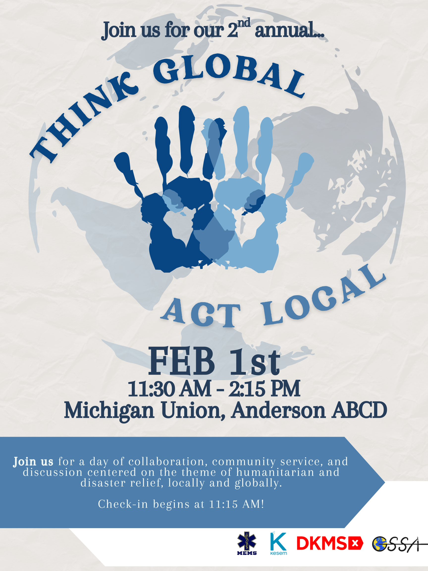 Event Flyer for Think Global, Act Local