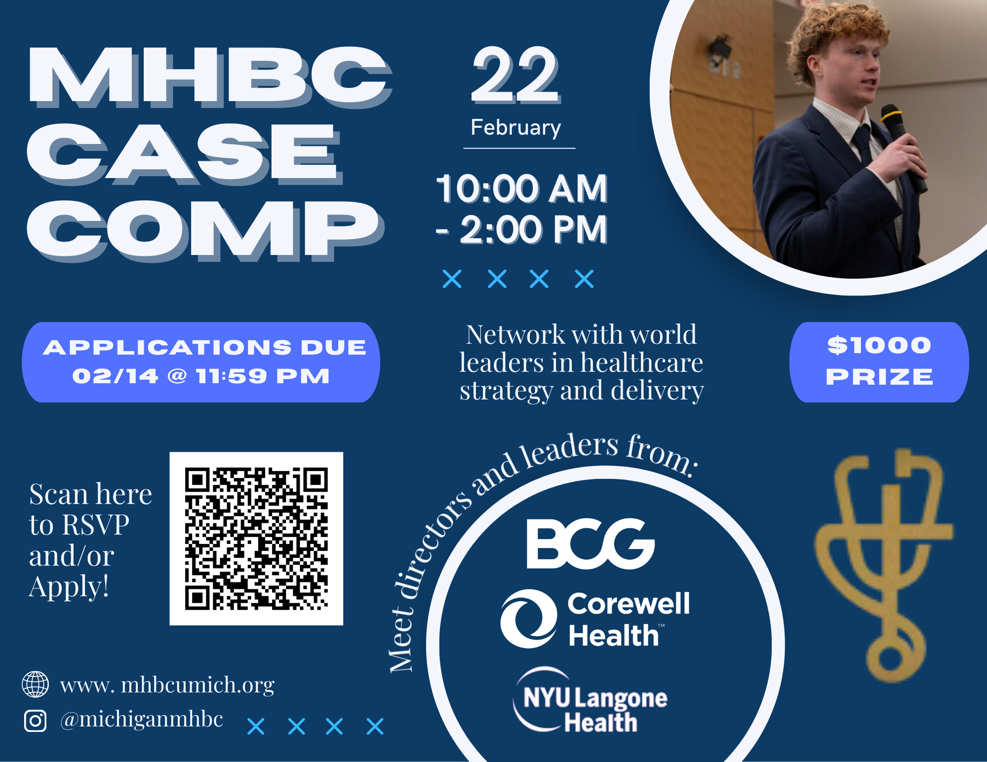 Event Flyer for MHBC Healthcare Strategy Case Competition
