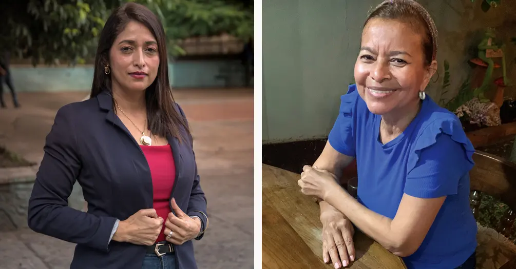 Kelyn Ordoñez, left, and Gladis Corea, right