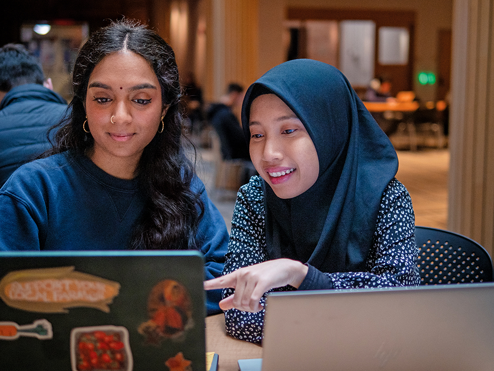 From left: Sai Cheruvu, and Lala Sri Fadila