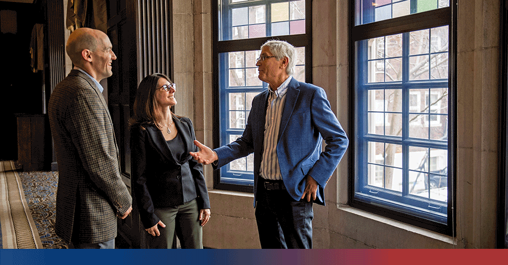 From left to right, Justin Heinze, April Zeoli and Marc Zimmerman