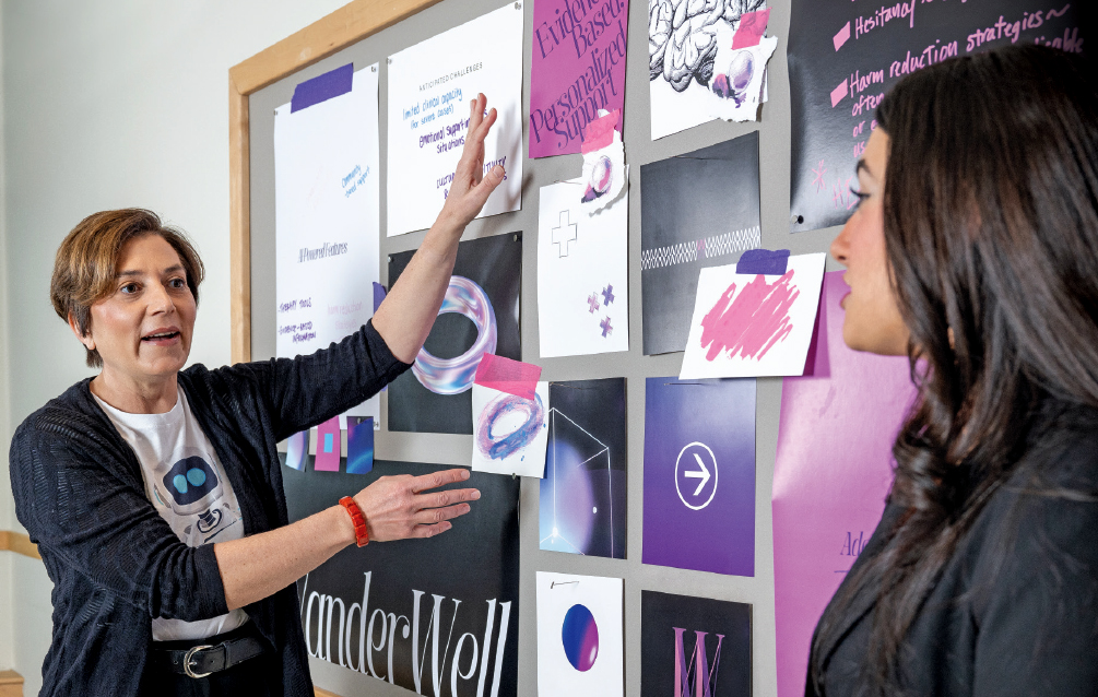 Frederique Laubepin instructs Isabella Lamacchia in class.