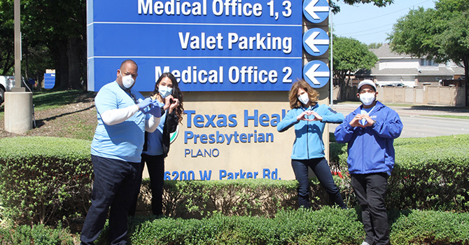 AMN Healthcare team members show their thanks to the incredible health care workers caring for communities in Texas and around the country.