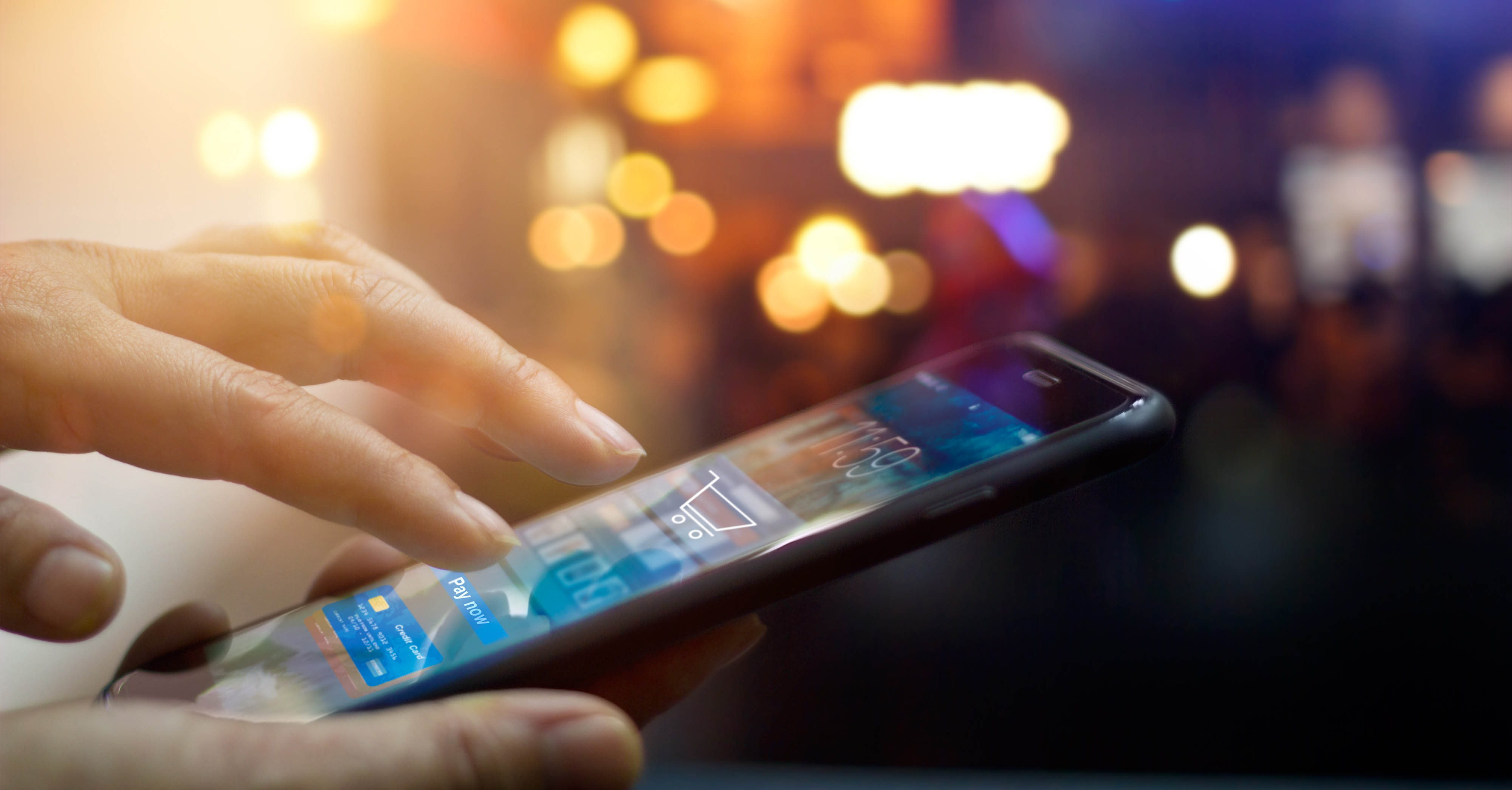 A person holding a smartphone.