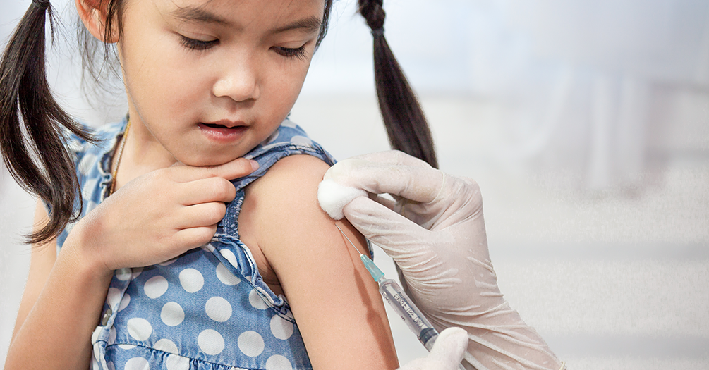 child getting vaccinated