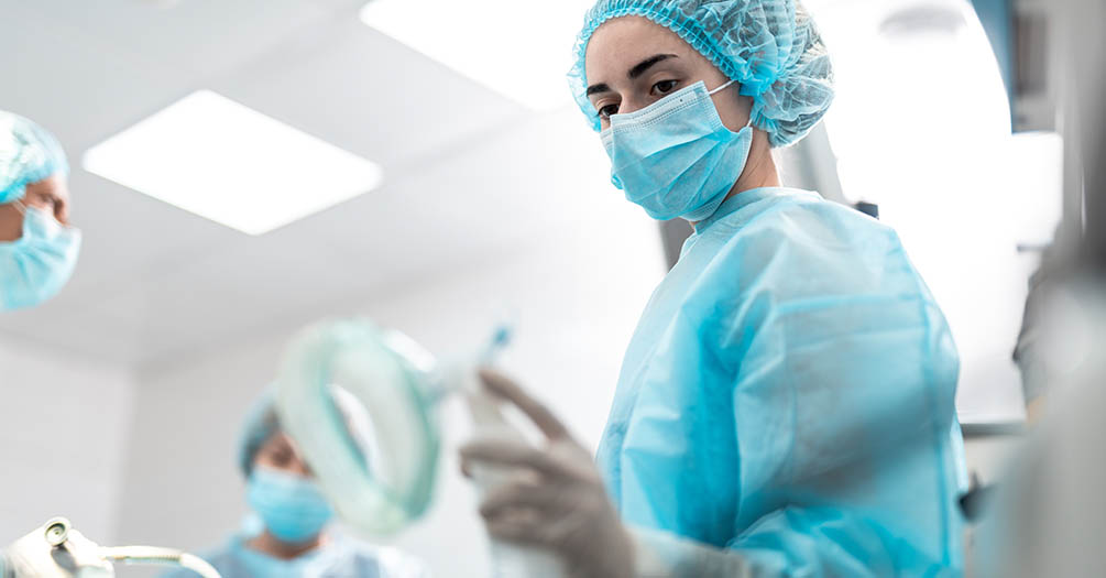 A medical professional in surgery.