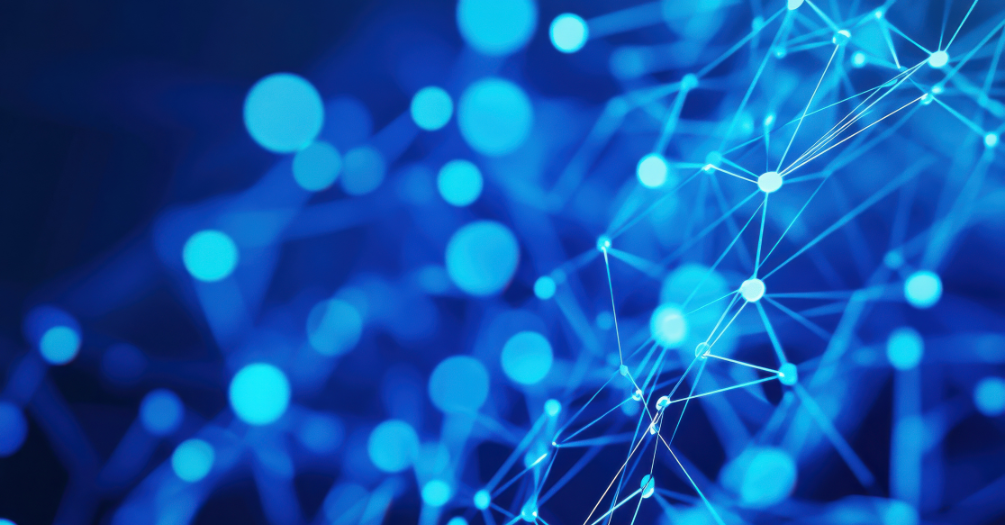 Blue machine learning pattern.