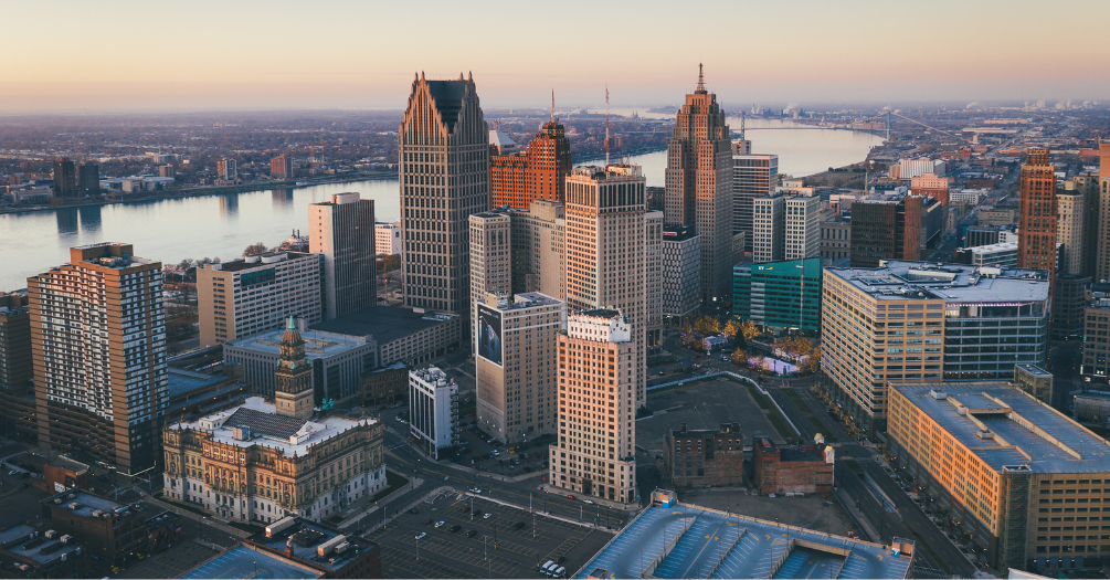 An image of the Detroit skyline
