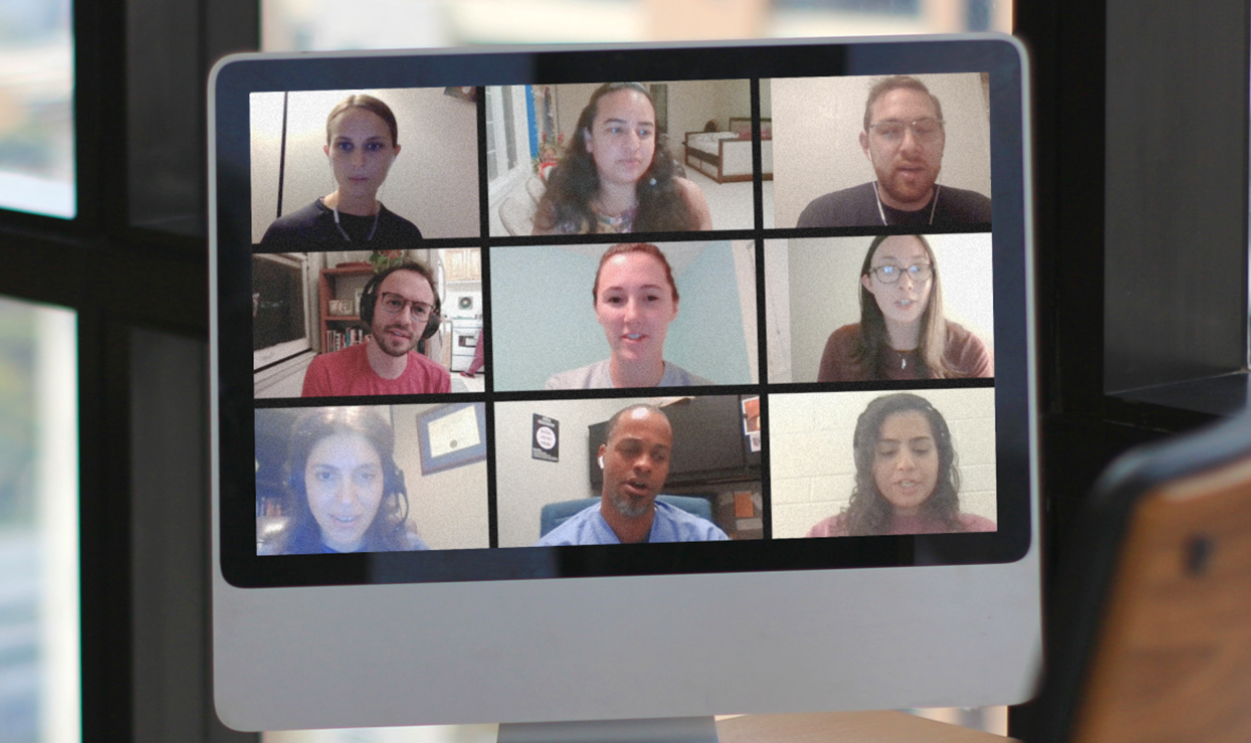 students on video calls