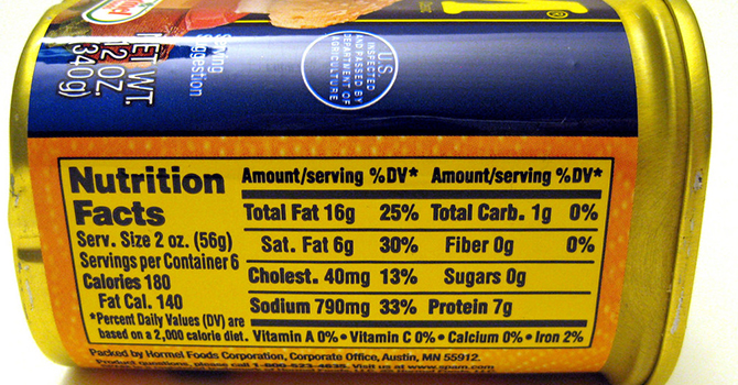 Nutrition Label